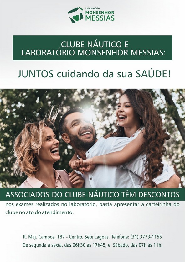 Laboratório Monsenhor Messias oferecerá serviços e descontos especiais para os associados do Clube.