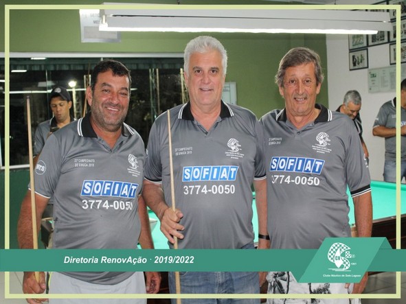 Taça Prata - Luciano 3º Lugar - Cláudio Campeão Dioclésio Vice-Campeão