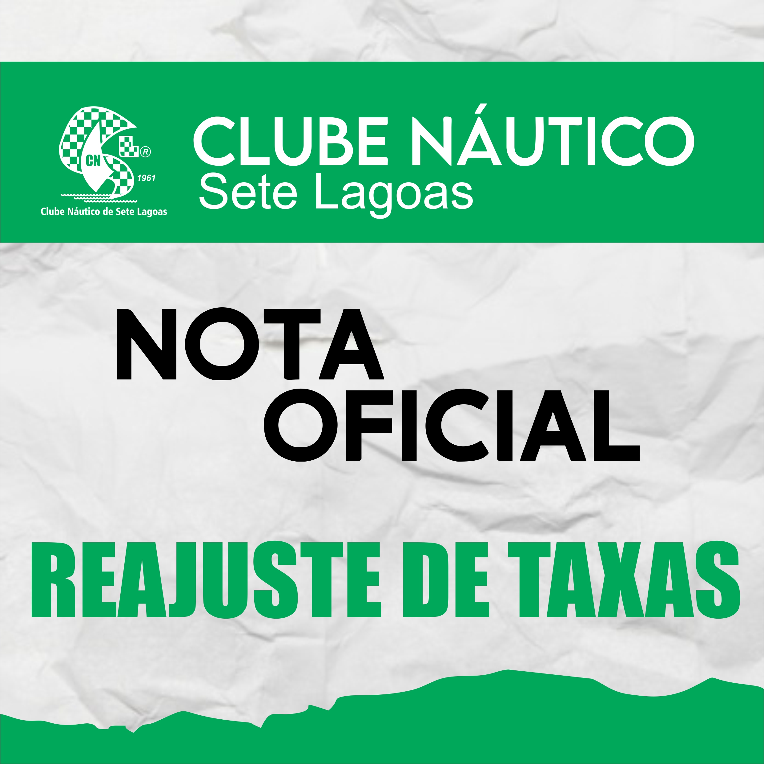 Nota oficial rejuste de taxas