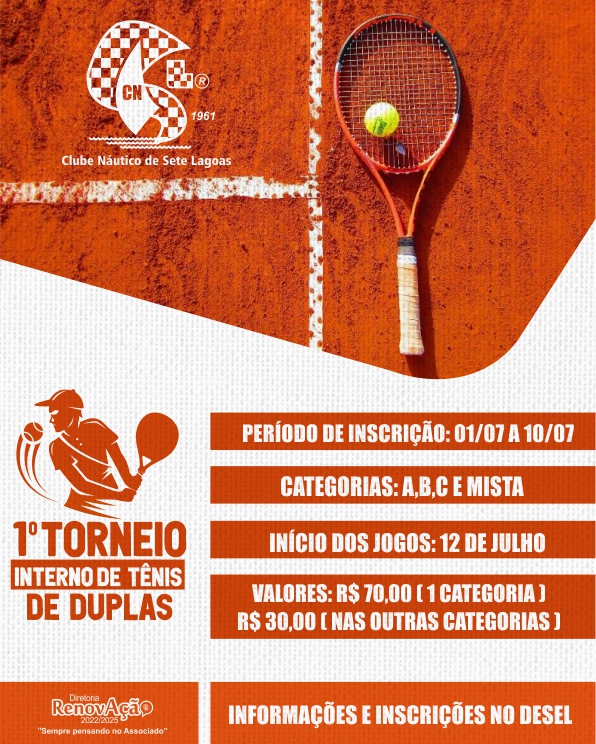 Inscrições abertas para o torneio interno de tênis do seu clube - JCB  Informa
