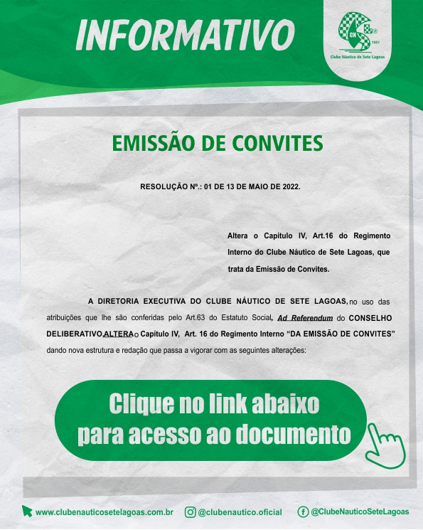 Informaivo EMISSÃO CONVITE site