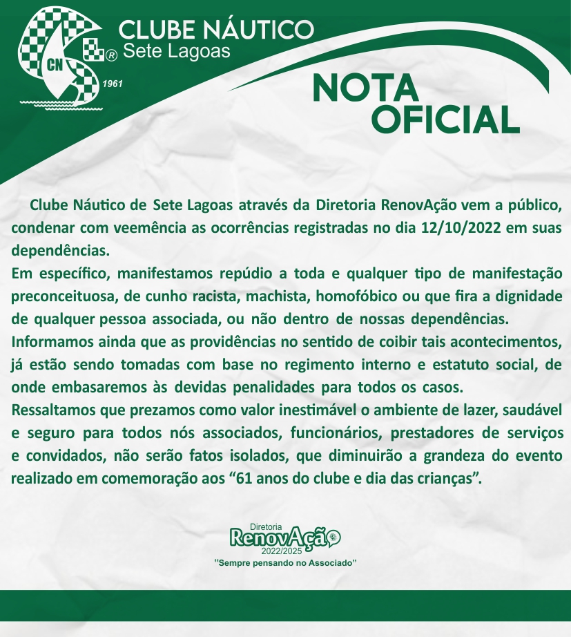 nota oficial site